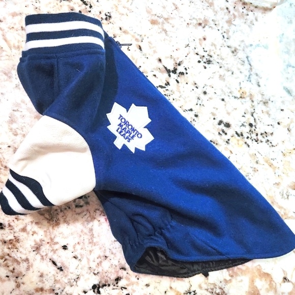 NHL Toronto Maple Leafs Leather & Wool Jacket Large - Picture 3 of 9